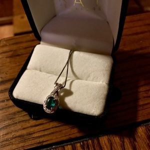 Lab created emerald necklace. Bought at Kays.